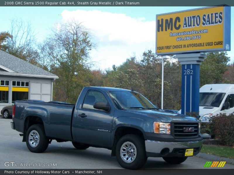 Stealth Gray Metallic / Dark Titanium 2008 GMC Sierra 1500 Regular Cab 4x4