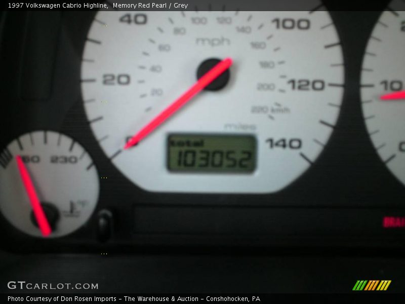 Memory Red Pearl / Grey 1997 Volkswagen Cabrio Highline