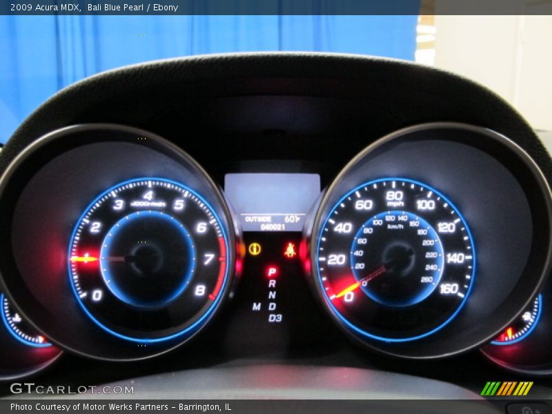 Bali Blue Pearl / Ebony 2009 Acura MDX