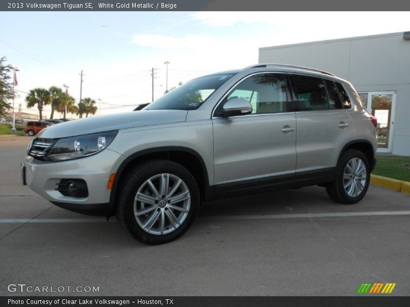 White Gold Metallic / Beige 2013 Volkswagen Tiguan SE