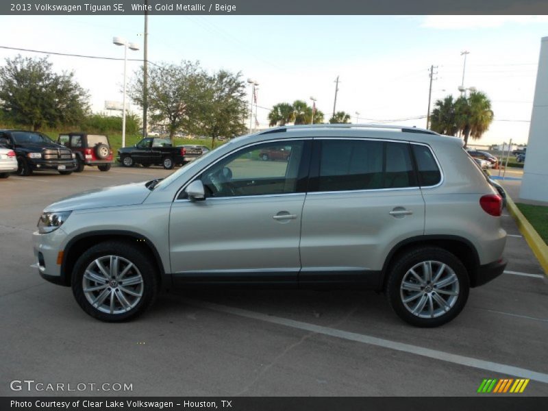 White Gold Metallic / Beige 2013 Volkswagen Tiguan SE