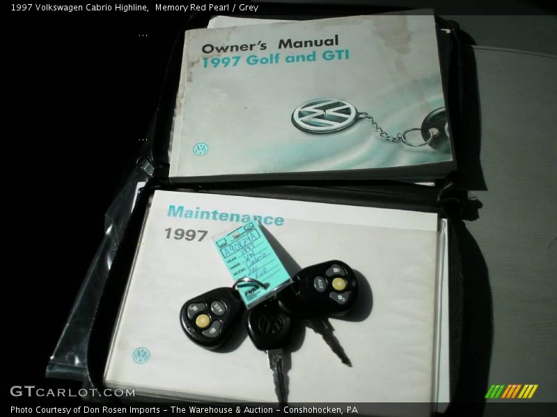 Memory Red Pearl / Grey 1997 Volkswagen Cabrio Highline