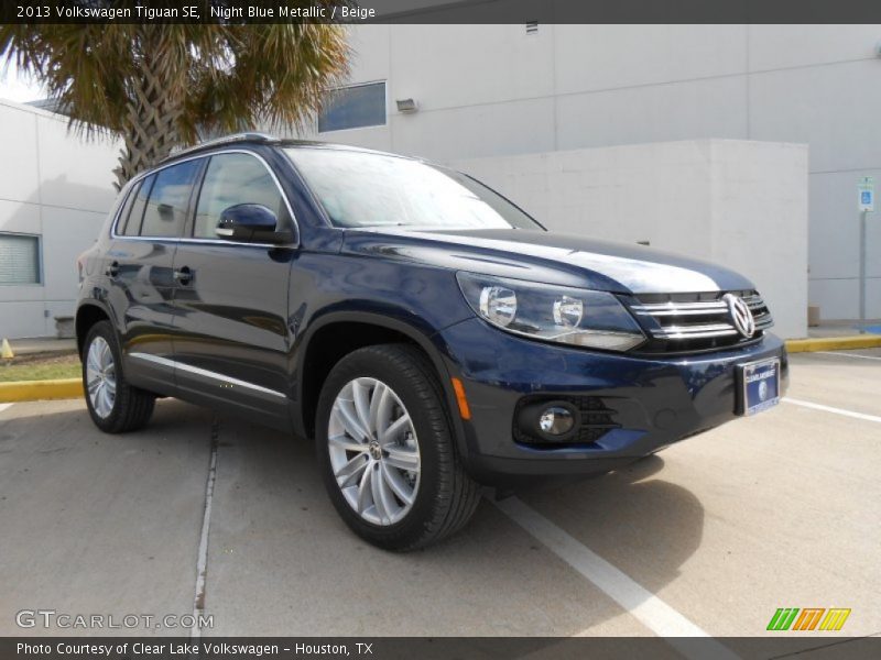 Night Blue Metallic / Beige 2013 Volkswagen Tiguan SE