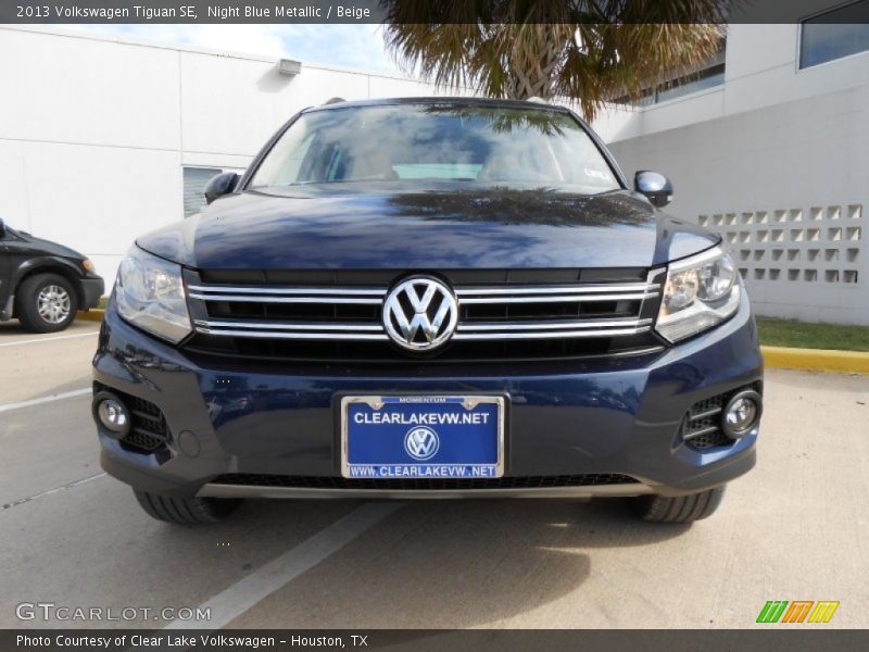 Night Blue Metallic / Beige 2013 Volkswagen Tiguan SE