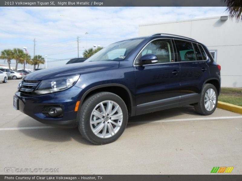 Night Blue Metallic / Beige 2013 Volkswagen Tiguan SE