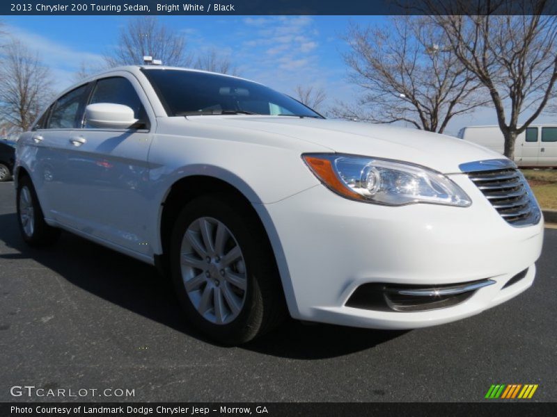 Bright White / Black 2013 Chrysler 200 Touring Sedan