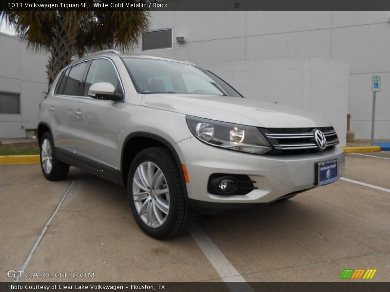 White Gold Metallic / Black 2013 Volkswagen Tiguan SE