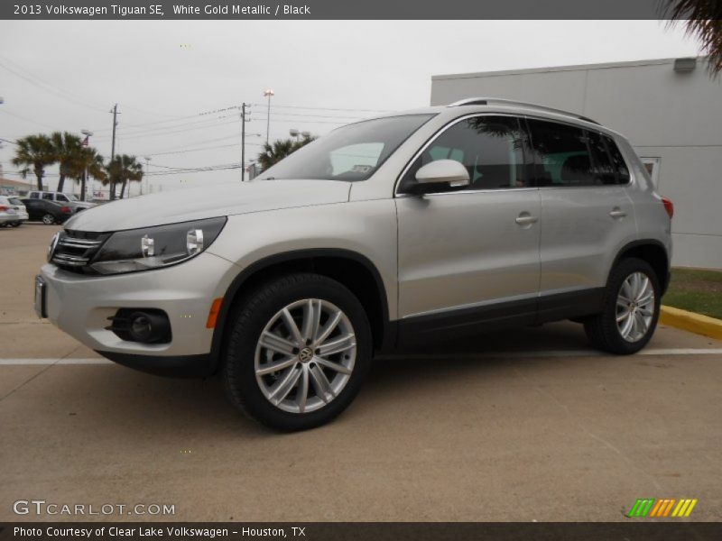 White Gold Metallic / Black 2013 Volkswagen Tiguan SE