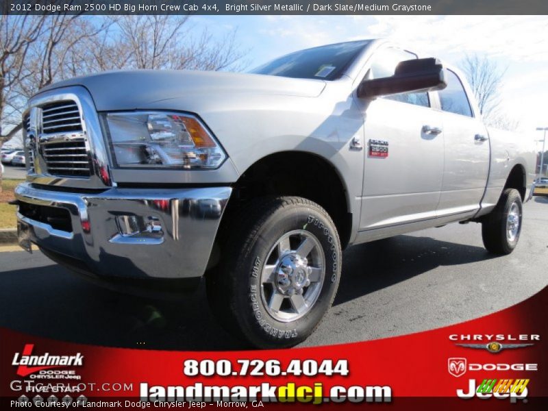 Bright Silver Metallic / Dark Slate/Medium Graystone 2012 Dodge Ram 2500 HD Big Horn Crew Cab 4x4