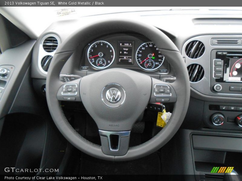 White Gold Metallic / Black 2013 Volkswagen Tiguan SE