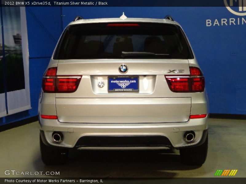 Titanium Silver Metallic / Black 2012 BMW X5 xDrive35d