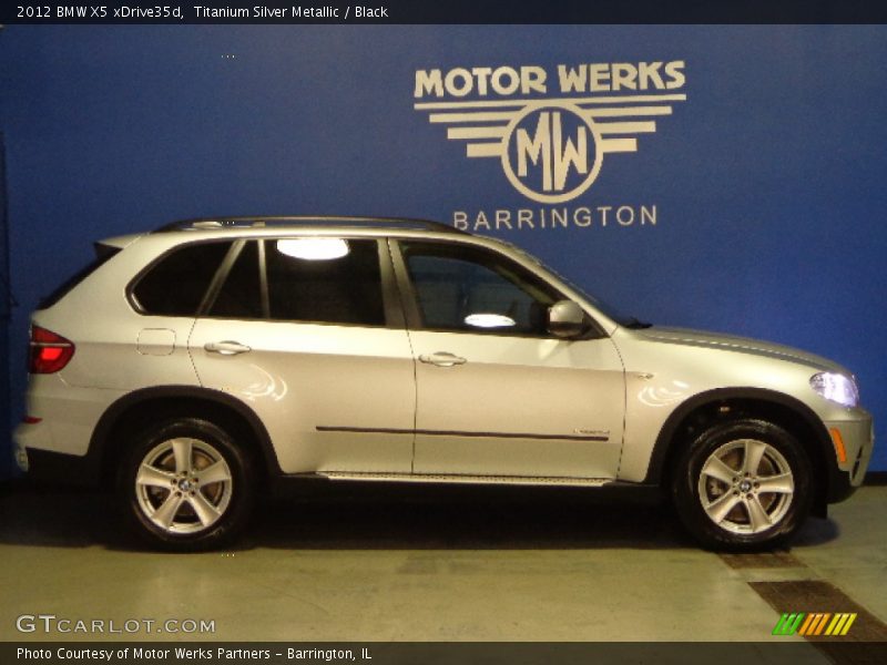 Titanium Silver Metallic / Black 2012 BMW X5 xDrive35d