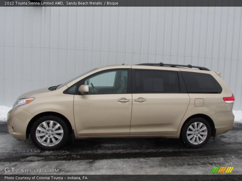 Sandy Beach Metallic / Bisque 2012 Toyota Sienna Limited AWD