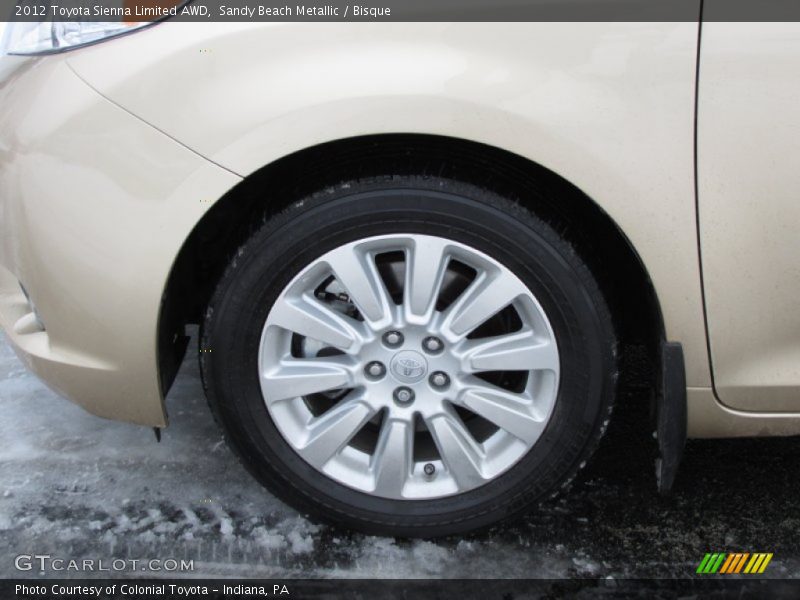 Sandy Beach Metallic / Bisque 2012 Toyota Sienna Limited AWD