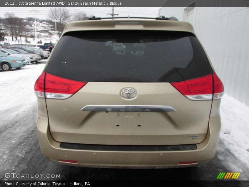 Sandy Beach Metallic / Bisque 2012 Toyota Sienna Limited AWD