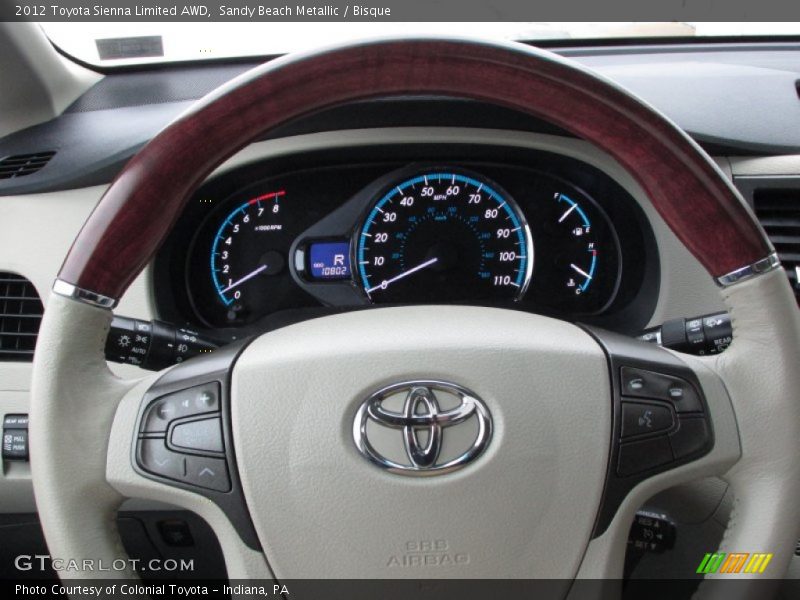 Sandy Beach Metallic / Bisque 2012 Toyota Sienna Limited AWD