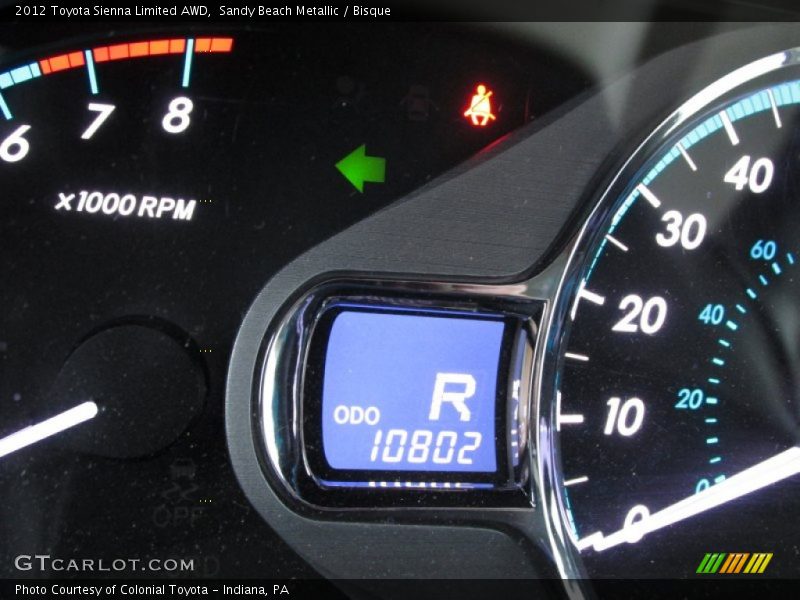 Sandy Beach Metallic / Bisque 2012 Toyota Sienna Limited AWD