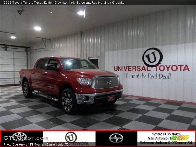 Barcelona Red Metallic / Graphite 2012 Toyota Tundra Texas Edition CrewMax 4x4