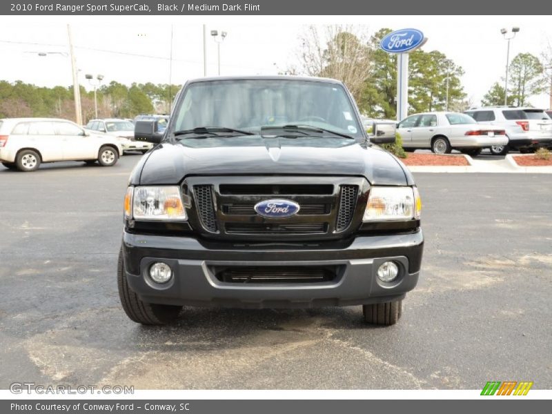 Black / Medium Dark Flint 2010 Ford Ranger Sport SuperCab