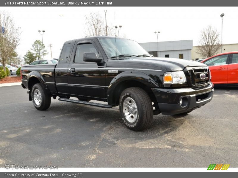 Black / Medium Dark Flint 2010 Ford Ranger Sport SuperCab