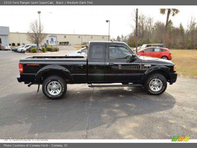 Black / Medium Dark Flint 2010 Ford Ranger Sport SuperCab