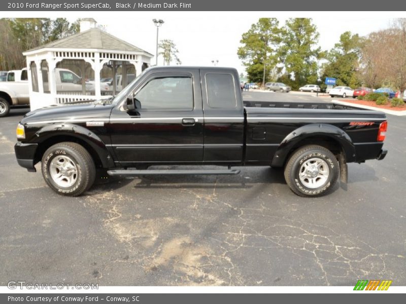 Black / Medium Dark Flint 2010 Ford Ranger Sport SuperCab
