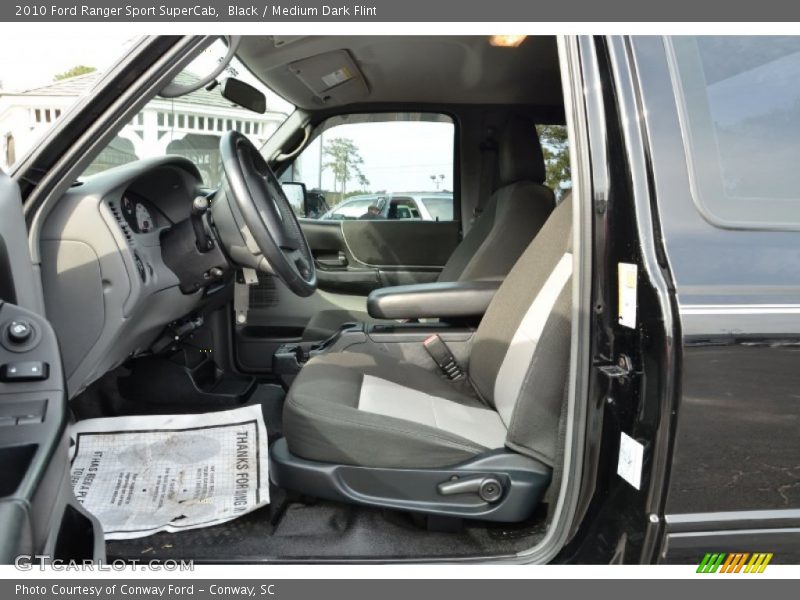 Black / Medium Dark Flint 2010 Ford Ranger Sport SuperCab