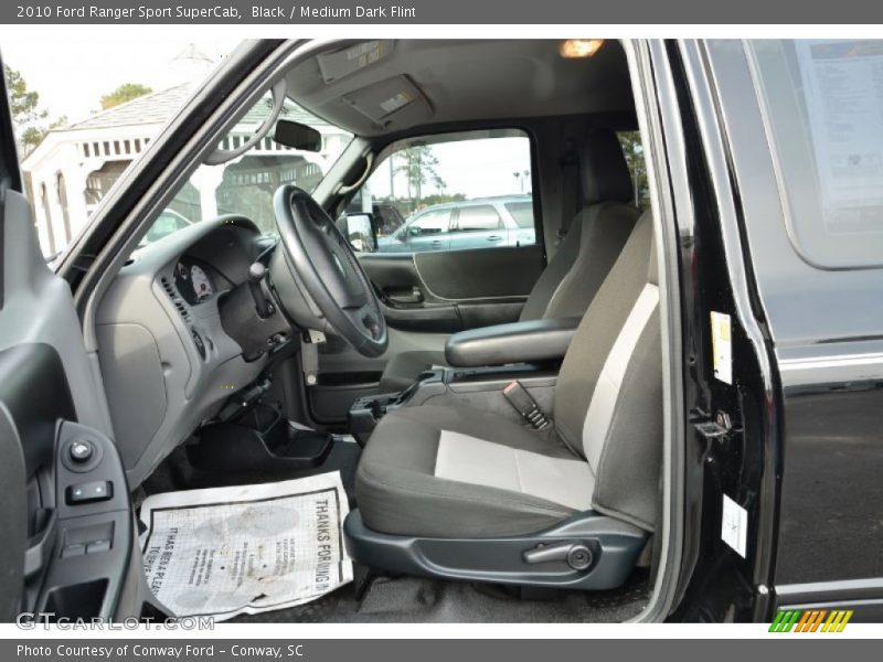 Black / Medium Dark Flint 2010 Ford Ranger Sport SuperCab