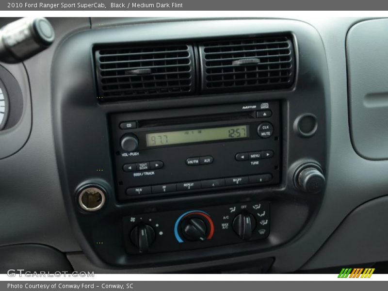 Black / Medium Dark Flint 2010 Ford Ranger Sport SuperCab