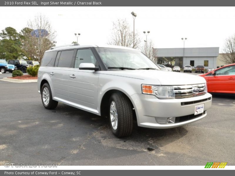 Ingot Silver Metallic / Charcoal Black 2010 Ford Flex SEL