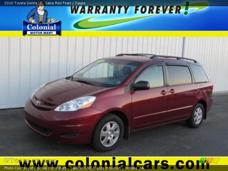 Salsa Red Pearl / Taupe 2010 Toyota Sienna LE