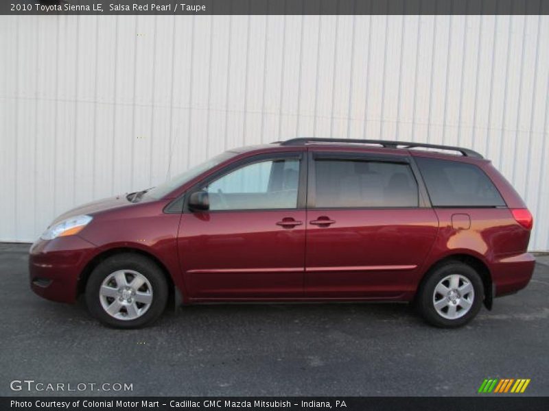 Salsa Red Pearl / Taupe 2010 Toyota Sienna LE