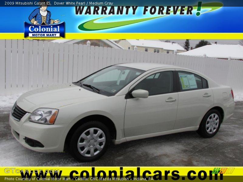 Dover White Pearl / Medium Gray 2009 Mitsubishi Galant ES