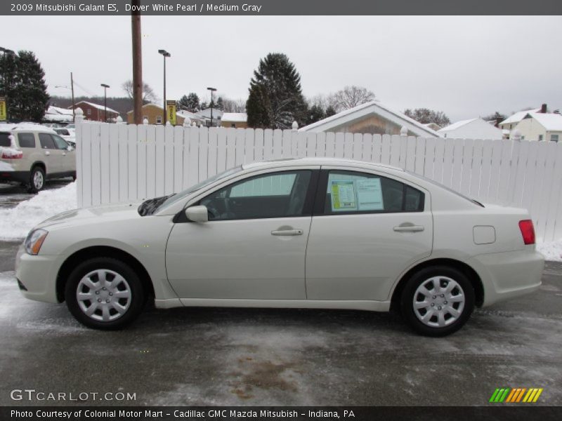 Dover White Pearl / Medium Gray 2009 Mitsubishi Galant ES
