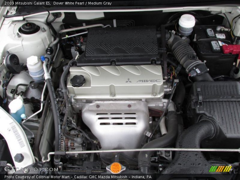 Dover White Pearl / Medium Gray 2009 Mitsubishi Galant ES