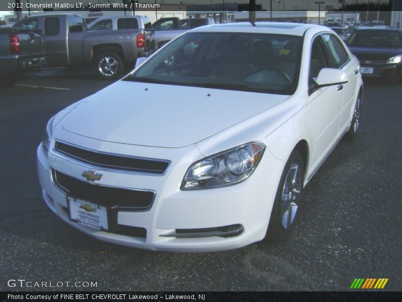 Summit White / Titanium 2012 Chevrolet Malibu LT