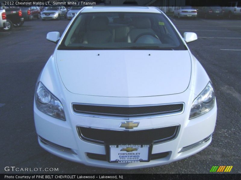 Summit White / Titanium 2012 Chevrolet Malibu LT