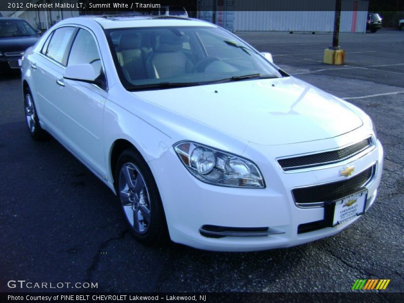 Summit White / Titanium 2012 Chevrolet Malibu LT