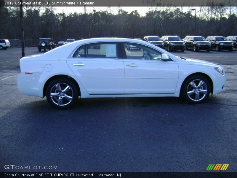 Summit White / Titanium 2012 Chevrolet Malibu LT