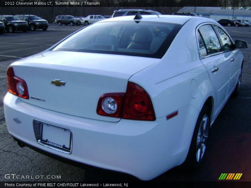 Summit White / Titanium 2012 Chevrolet Malibu LT