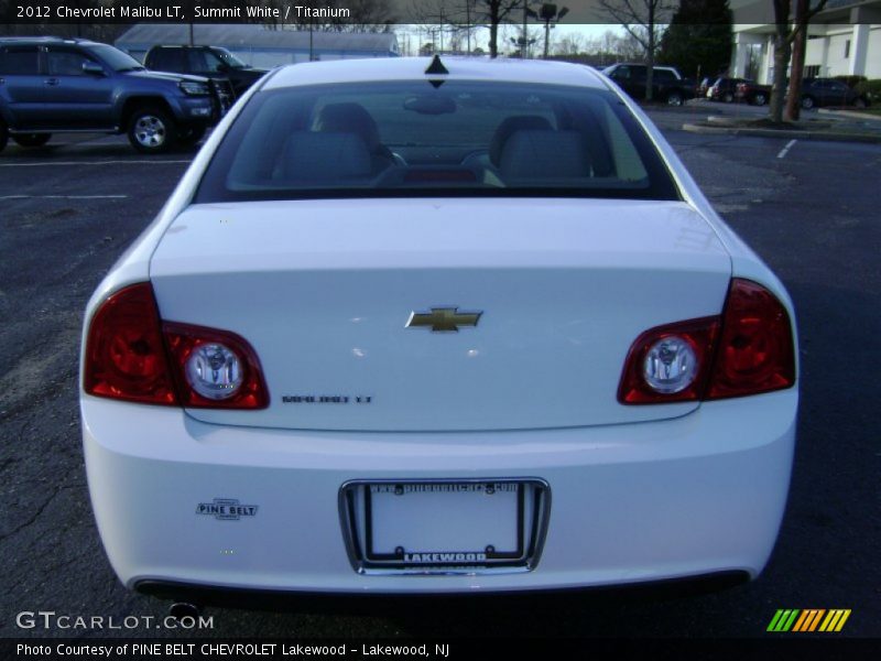 Summit White / Titanium 2012 Chevrolet Malibu LT