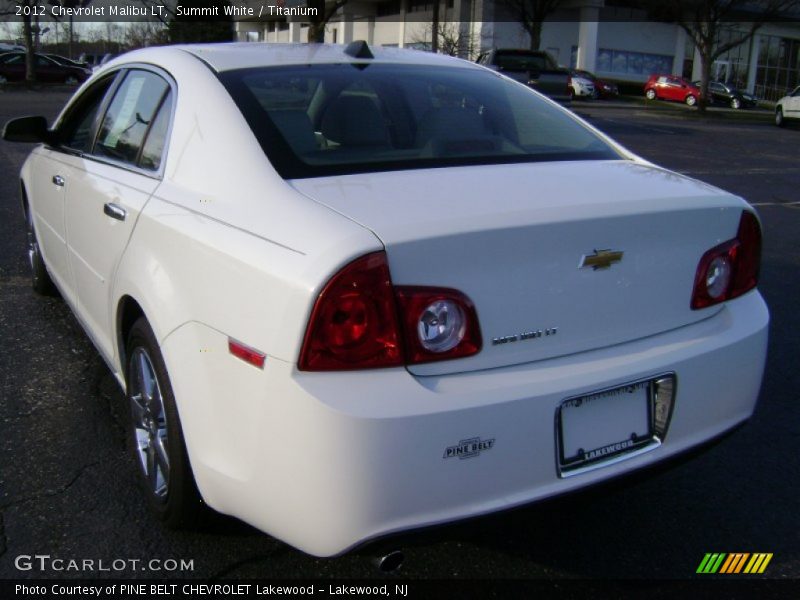 Summit White / Titanium 2012 Chevrolet Malibu LT