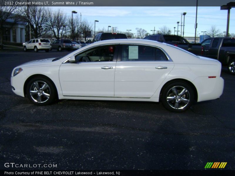 Summit White / Titanium 2012 Chevrolet Malibu LT