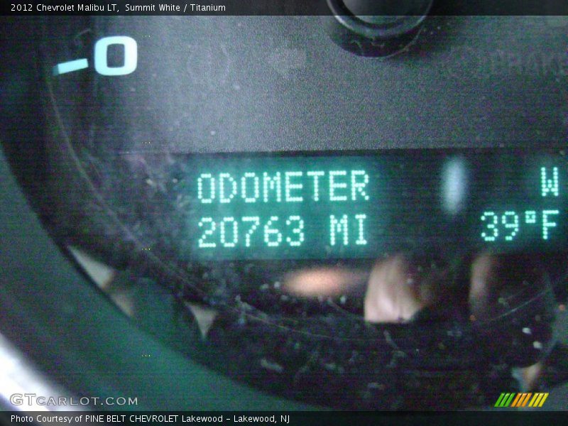 Summit White / Titanium 2012 Chevrolet Malibu LT