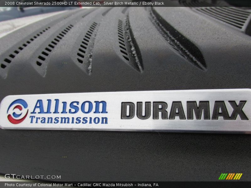 Silver Birch Metallic / Ebony Black 2008 Chevrolet Silverado 2500HD LT Extended Cab