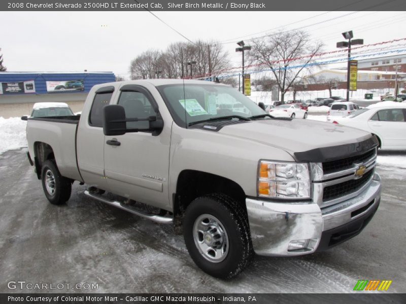 Silver Birch Metallic / Ebony Black 2008 Chevrolet Silverado 2500HD LT Extended Cab