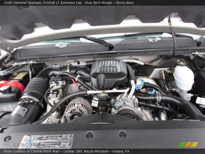 Silver Birch Metallic / Ebony Black 2008 Chevrolet Silverado 2500HD LT Extended Cab