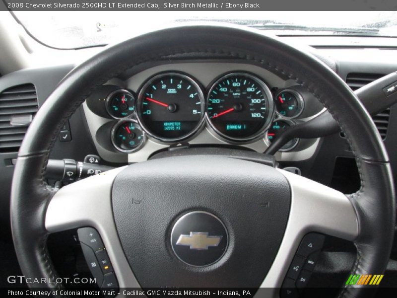 Silver Birch Metallic / Ebony Black 2008 Chevrolet Silverado 2500HD LT Extended Cab