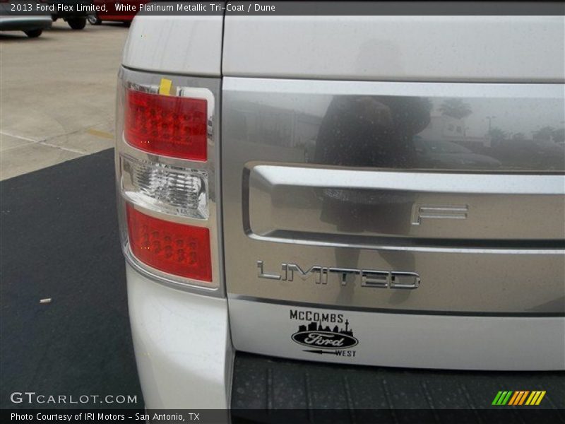 White Platinum Metallic Tri-Coat / Dune 2013 Ford Flex Limited