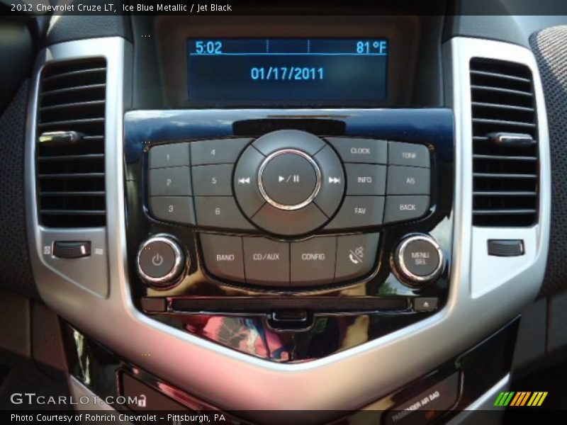Ice Blue Metallic / Jet Black 2012 Chevrolet Cruze LT